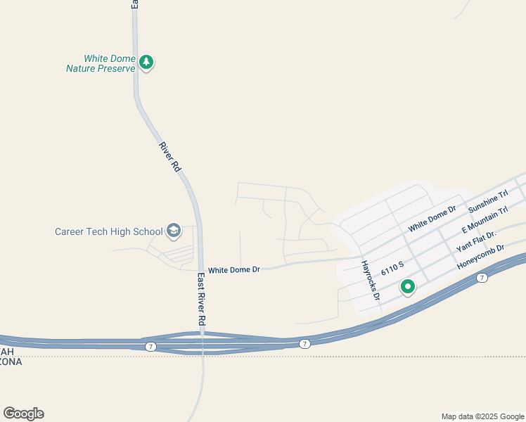 map of restaurants, bars, coffee shops, grocery stores, and more near White Rim Court in St. George