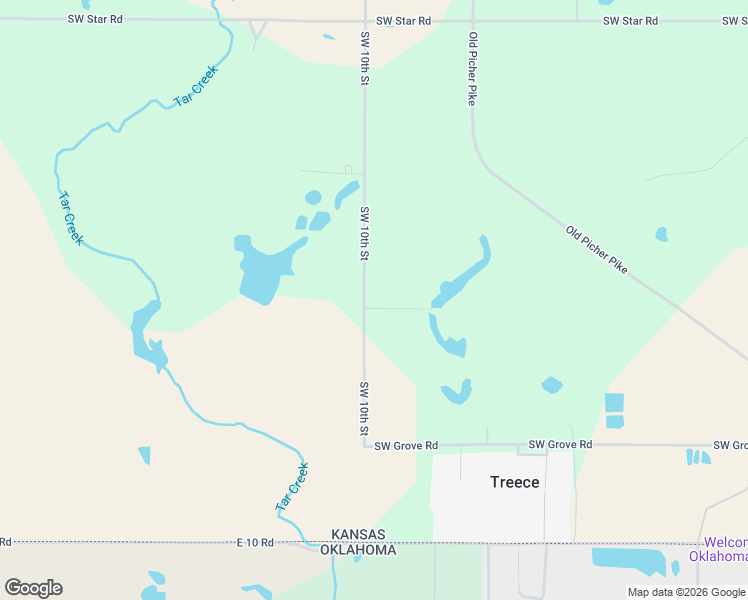map of restaurants, bars, coffee shops, grocery stores, and more near 997 Southwest Groundhog Drive in Baxter Springs