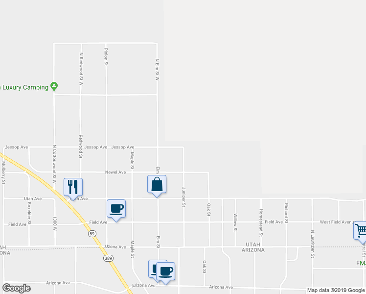 map of restaurants, bars, coffee shops, grocery stores, and more near Jessop Avenue in Washington County