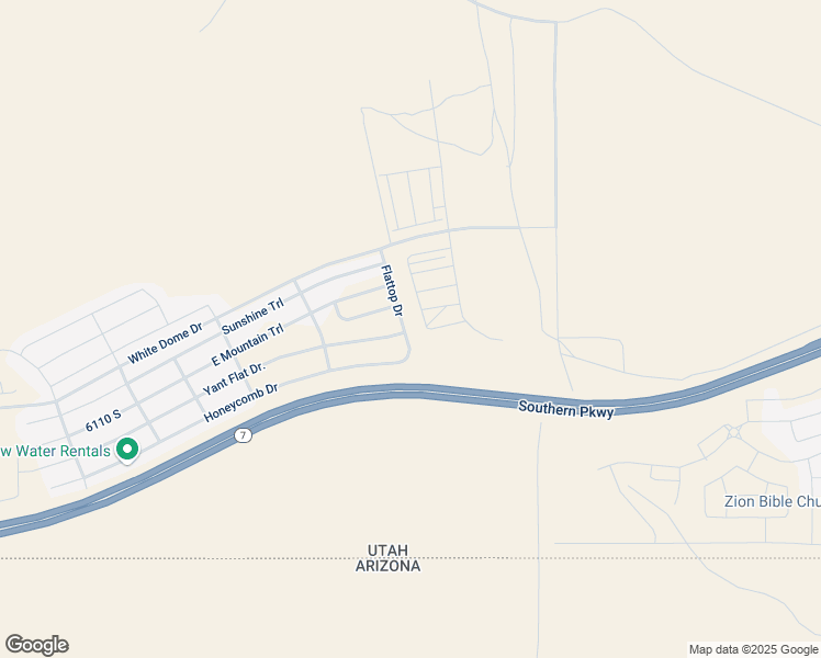 map of restaurants, bars, coffee shops, grocery stores, and more near 5923 Flattop Drive in St. George