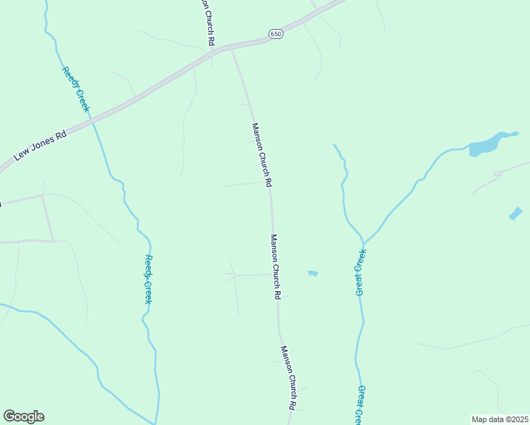 map of restaurants, bars, coffee shops, grocery stores, and more near 19214 Manson Church Road in McKenney