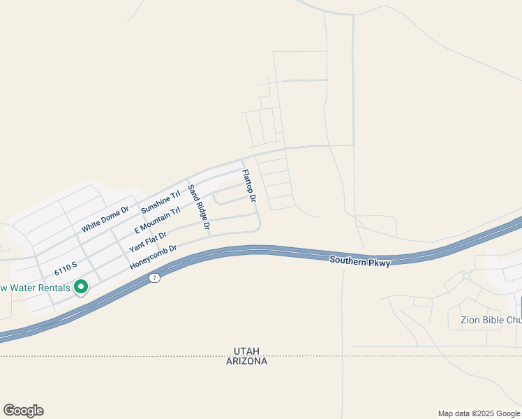 map of restaurants, bars, coffee shops, grocery stores, and more near 5923 Flattop Drive in St. George