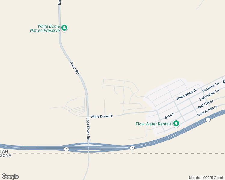 map of restaurants, bars, coffee shops, grocery stores, and more near White Rim Court in St. George