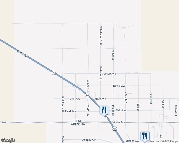 map of restaurants, bars, coffee shops, grocery stores, and more near in Hildale