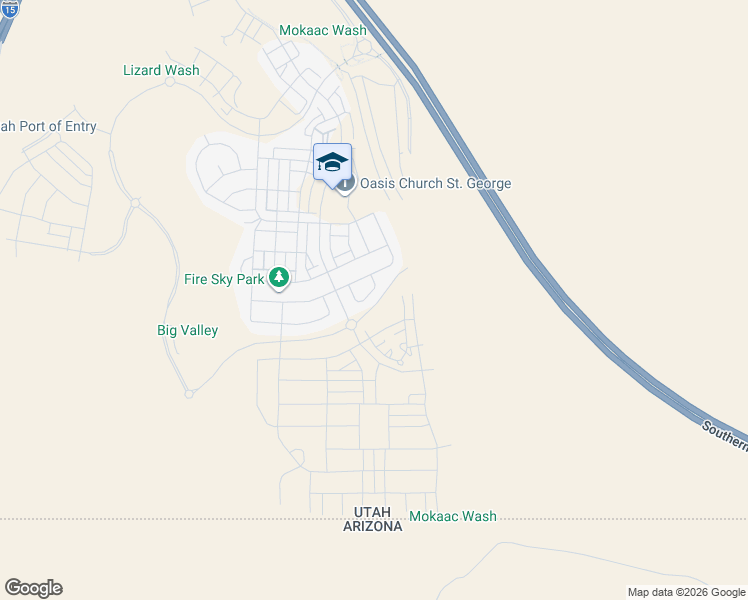 map of restaurants, bars, coffee shops, grocery stores, and more near 611 Alora Drive in St. George