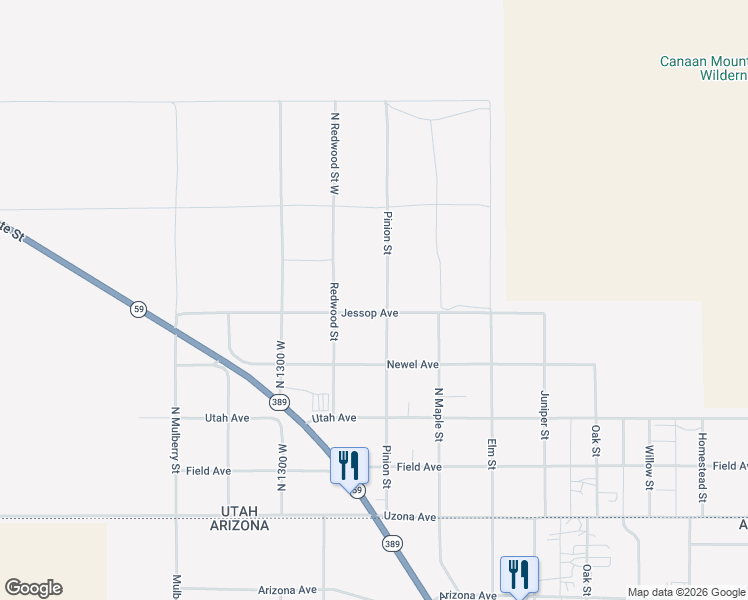 map of restaurants, bars, coffee shops, grocery stores, and more near in Hildale