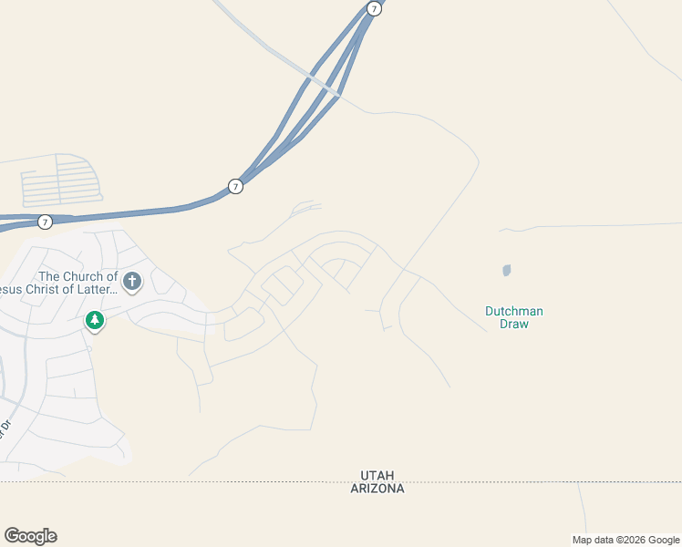 map of restaurants, bars, coffee shops, grocery stores, and more near Desert Canyons Parkway in St. George