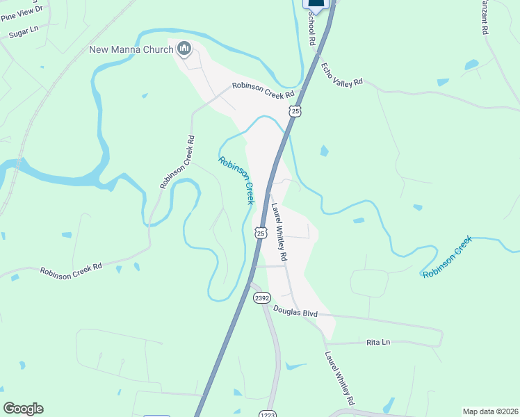 map of restaurants, bars, coffee shops, grocery stores, and more near 7435 U.S. 25 in Corbin