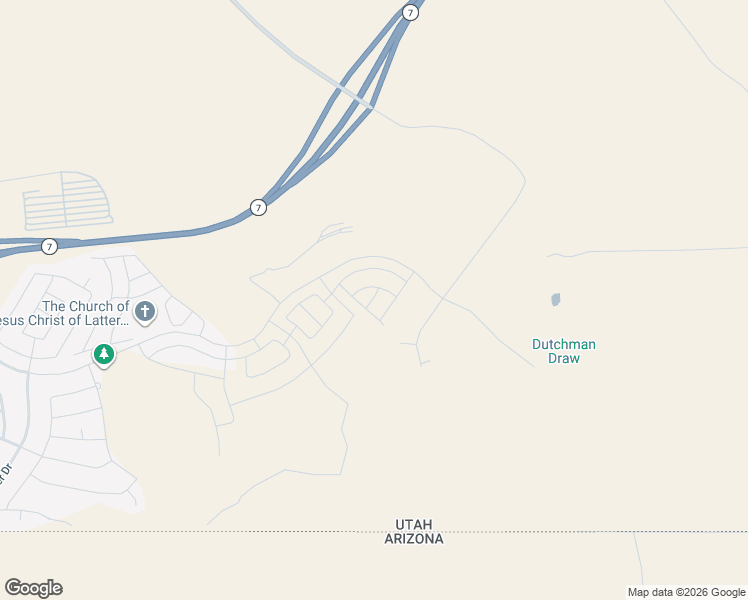 map of restaurants, bars, coffee shops, grocery stores, and more near Desert Canyons Parkway in St. George