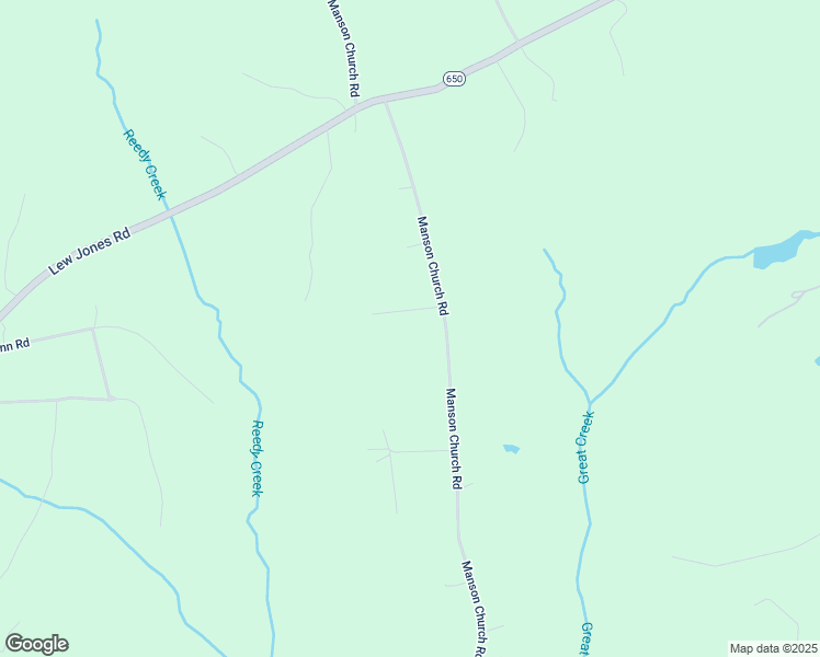 map of restaurants, bars, coffee shops, grocery stores, and more near 19214 Manson Church Road in McKenney