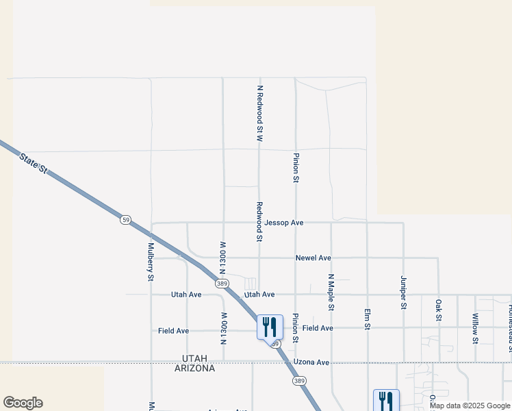 map of restaurants, bars, coffee shops, grocery stores, and more near in Hildale