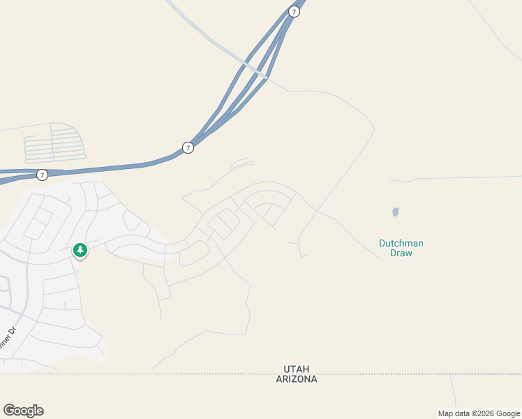 map of restaurants, bars, coffee shops, grocery stores, and more near Desert Canyons Parkway in St. George