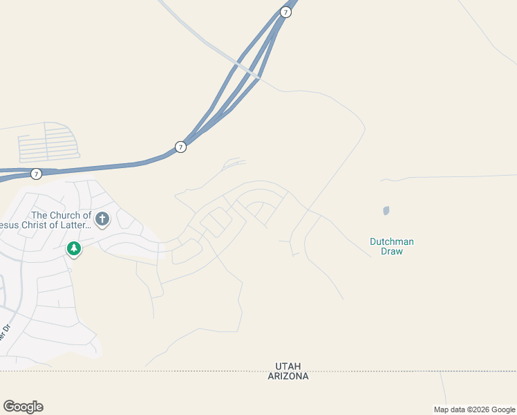 map of restaurants, bars, coffee shops, grocery stores, and more near Desert Canyons Parkway in St. George