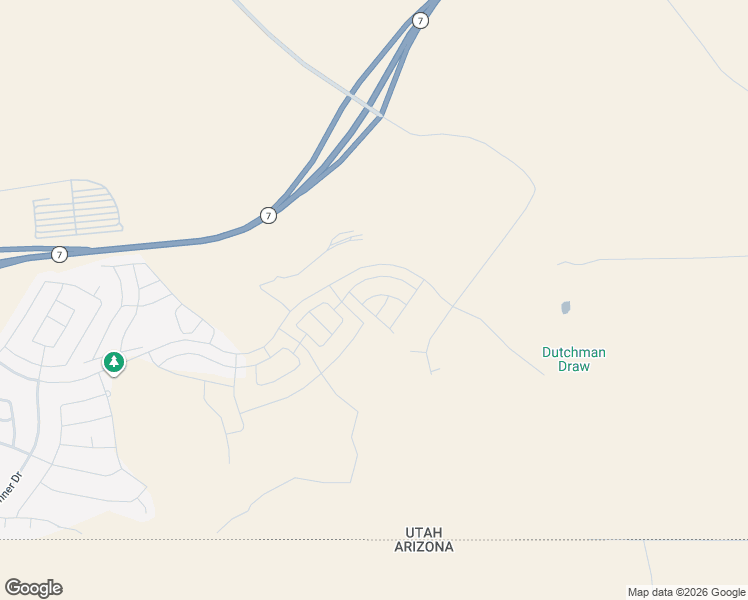 map of restaurants, bars, coffee shops, grocery stores, and more near Desert Canyons Parkway in St. George