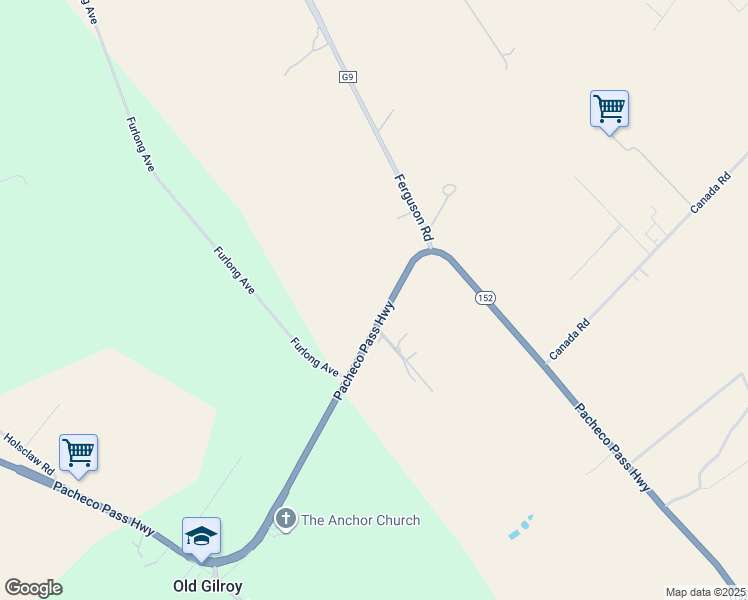 map of restaurants, bars, coffee shops, grocery stores, and more near 2675 Pacheco Pass Highway in Gilroy