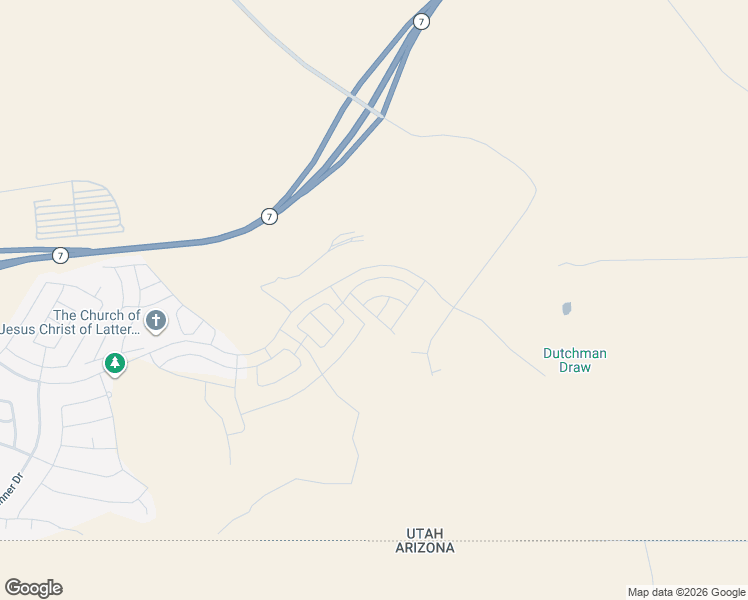 map of restaurants, bars, coffee shops, grocery stores, and more near Desert Canyons Parkway in St. George