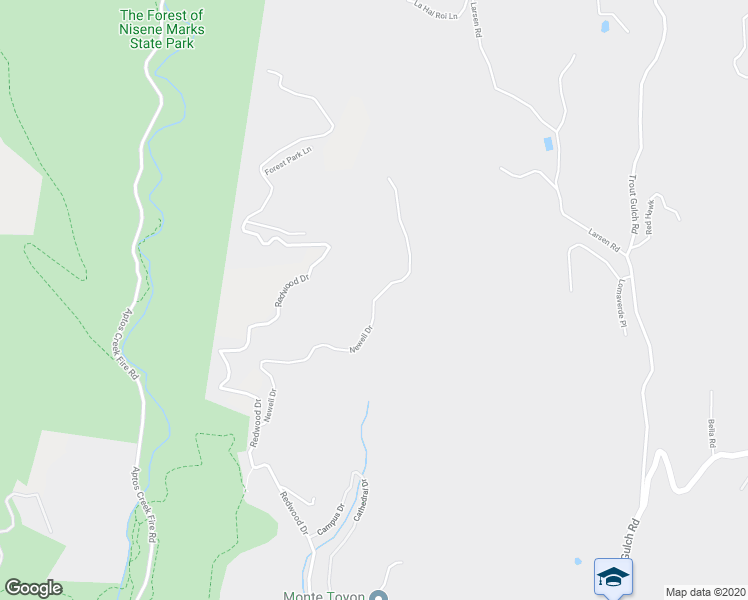 map of restaurants, bars, coffee shops, grocery stores, and more near 2398 Newell Drive in Aptos