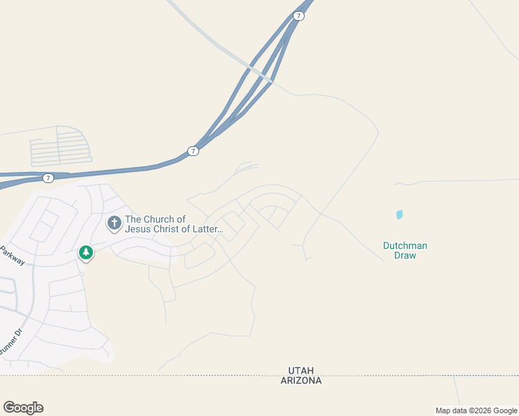 map of restaurants, bars, coffee shops, grocery stores, and more near Desert Crest Drive in St. George