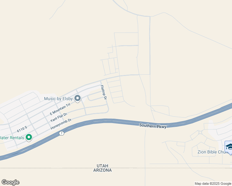map of restaurants, bars, coffee shops, grocery stores, and more near 2318 East Luciano Lane in St. George
