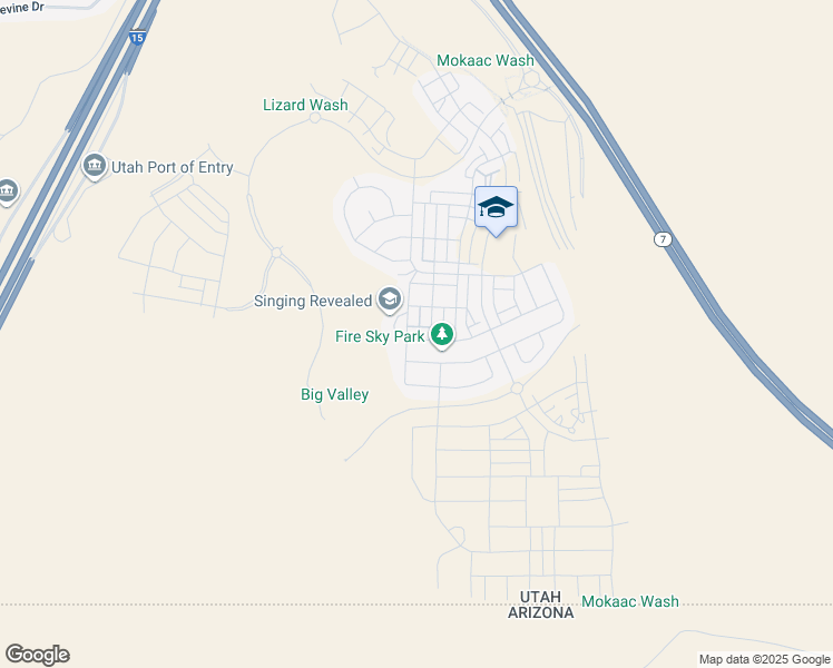 map of restaurants, bars, coffee shops, grocery stores, and more near 806 West Fire Sky Drive in St. George