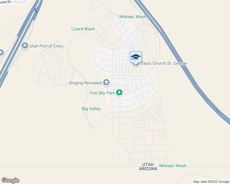 map of restaurants, bars, coffee shops, grocery stores, and more near 798 West Fire Sky Drive in St. George
