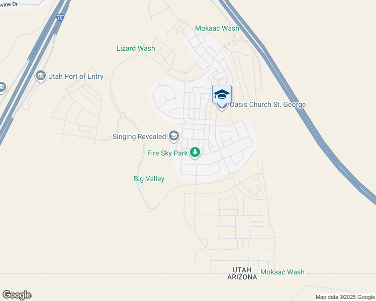 map of restaurants, bars, coffee shops, grocery stores, and more near 798 West Fire Sky Drive in St. George