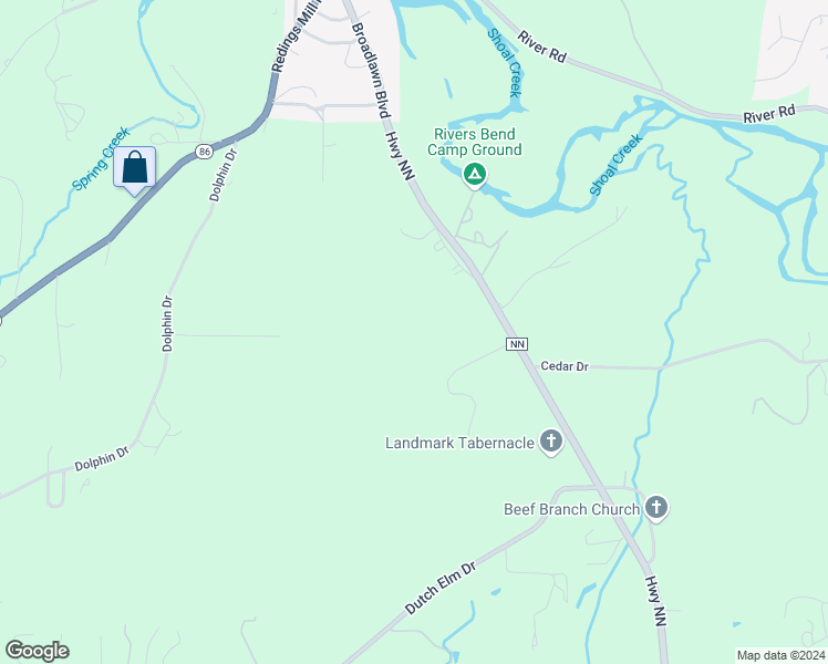 map of restaurants, bars, coffee shops, grocery stores, and more near 7343 Cliff Lane in Joplin