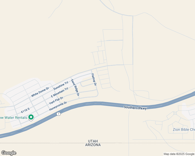map of restaurants, bars, coffee shops, grocery stores, and more near 2318 East Luciano Lane in St. George