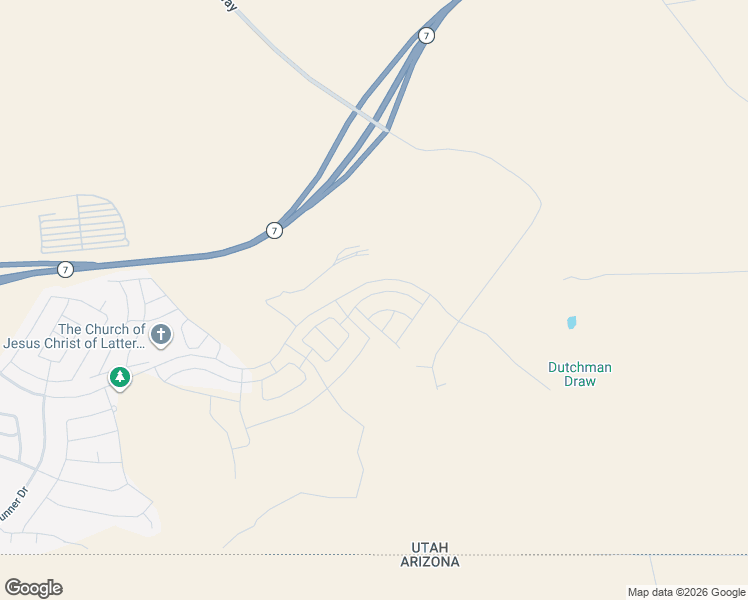 map of restaurants, bars, coffee shops, grocery stores, and more near Desert Crest Drive in St. George