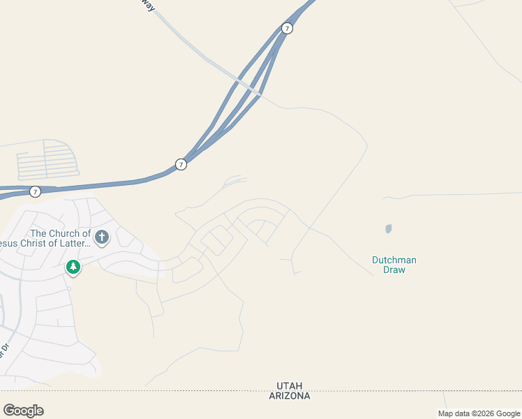 map of restaurants, bars, coffee shops, grocery stores, and more near Desert Crest Drive in St. George