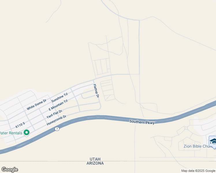 map of restaurants, bars, coffee shops, grocery stores, and more near 2363 East Capone Lane in St. George
