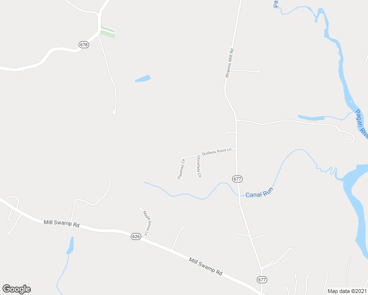 map of restaurants, bars, coffee shops, grocery stores, and more near 304 Quillens Point Lane in Smithfield