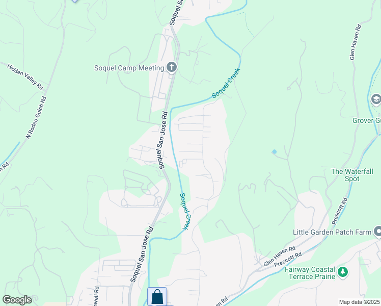 map of restaurants, bars, coffee shops, grocery stores, and more near 4725 Cherryvale Avenue in Soquel