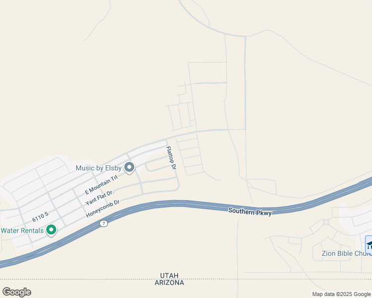 map of restaurants, bars, coffee shops, grocery stores, and more near 2352 East Capone Lane in St. George