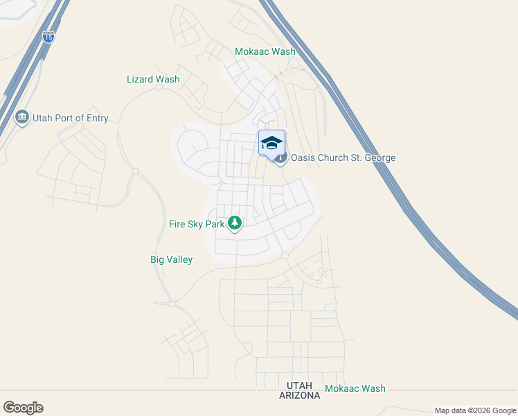 map of restaurants, bars, coffee shops, grocery stores, and more near 5801 South Garnet Drive in St. George