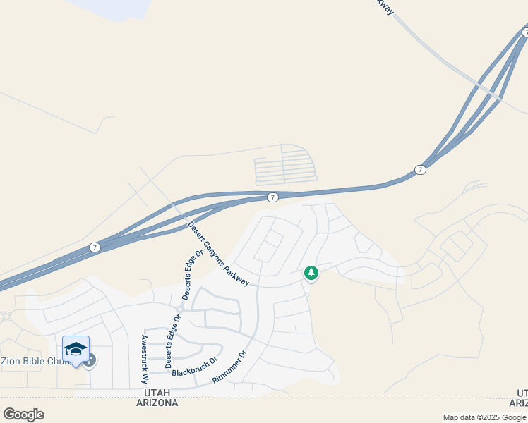 map of restaurants, bars, coffee shops, grocery stores, and more near 3663 Archturus Drive in St. George