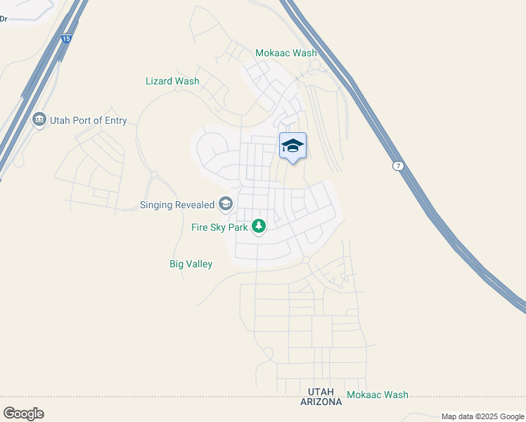 map of restaurants, bars, coffee shops, grocery stores, and more near 5806 South Garnet Drive in St. George