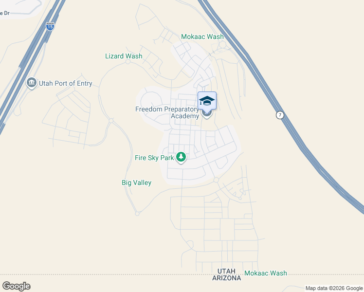 map of restaurants, bars, coffee shops, grocery stores, and more near 5805 South Adobe Sun Drive in St. George