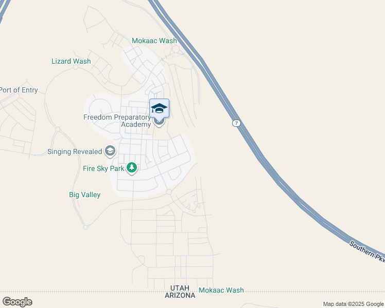 map of restaurants, bars, coffee shops, grocery stores, and more near 5801 South Cardinal Wing Drive in St. George