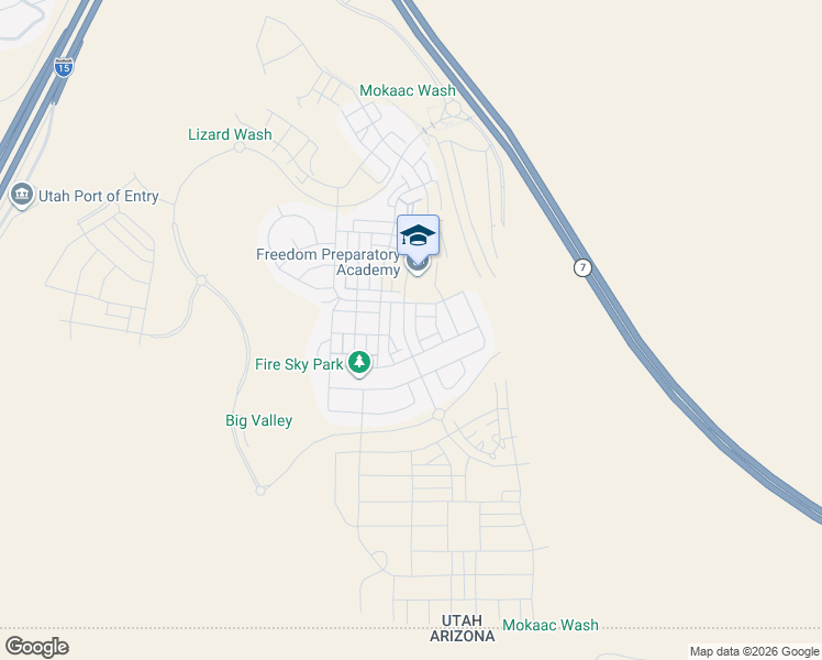 map of restaurants, bars, coffee shops, grocery stores, and more near 5797 South Carnelian Parkway in St. George