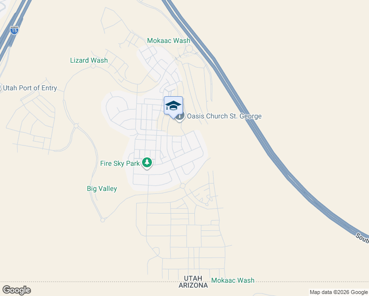 map of restaurants, bars, coffee shops, grocery stores, and more near 5780 South Russet Sun Drive in St. George
