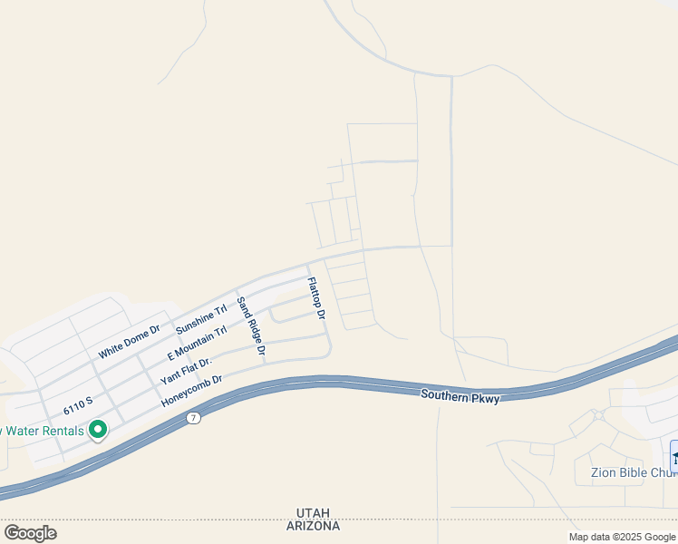 map of restaurants, bars, coffee shops, grocery stores, and more near 2318 East Luciano Lane in St. George