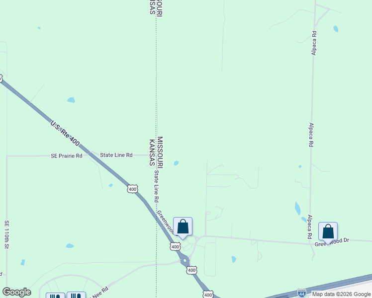 map of restaurants, bars, coffee shops, grocery stores, and more near 4359 State Line Road in Joplin