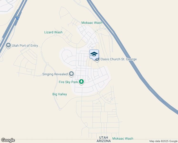 map of restaurants, bars, coffee shops, grocery stores, and more near 5777 South Carnelian Parkway in St. George