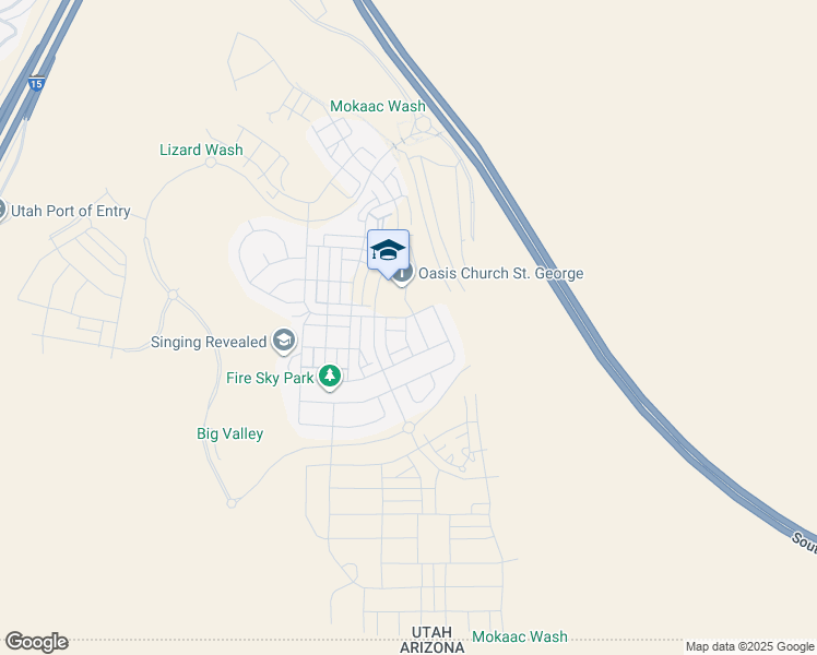 map of restaurants, bars, coffee shops, grocery stores, and more near 729 West Claystone Drive in St. George