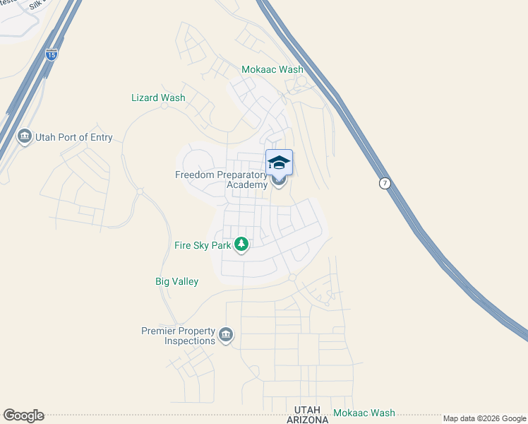map of restaurants, bars, coffee shops, grocery stores, and more near 5801 South Garnet Drive in St. George