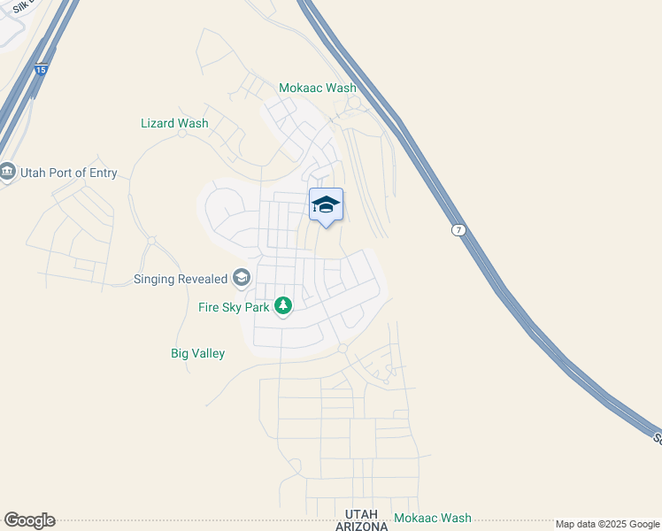 map of restaurants, bars, coffee shops, grocery stores, and more near 5777 South Carnelian Parkway in St. George