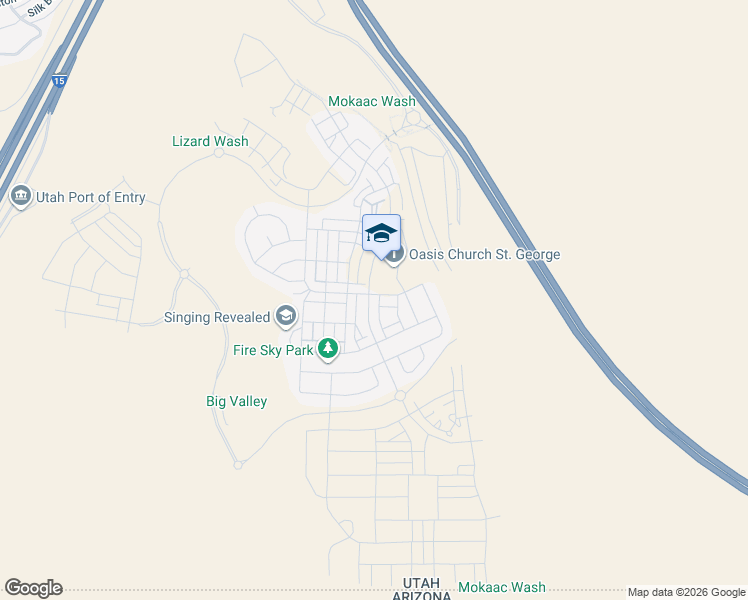 map of restaurants, bars, coffee shops, grocery stores, and more near 5753 South Carnelian Parkway in St. George