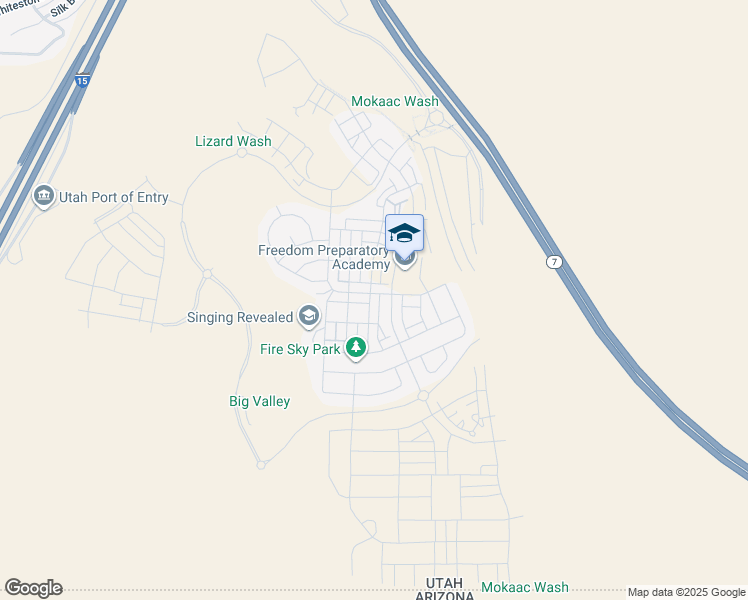 map of restaurants, bars, coffee shops, grocery stores, and more near 5801 South Garnet Drive in St. George