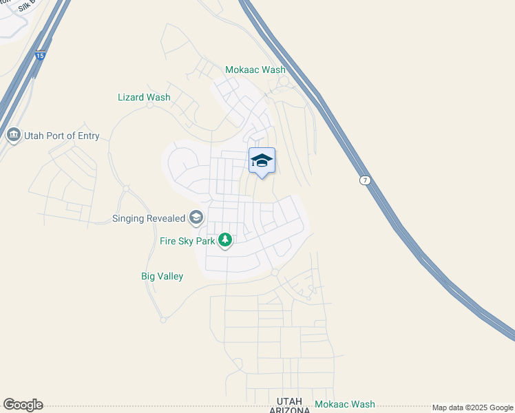 map of restaurants, bars, coffee shops, grocery stores, and more near 5753 South Carnelian Parkway in St. George